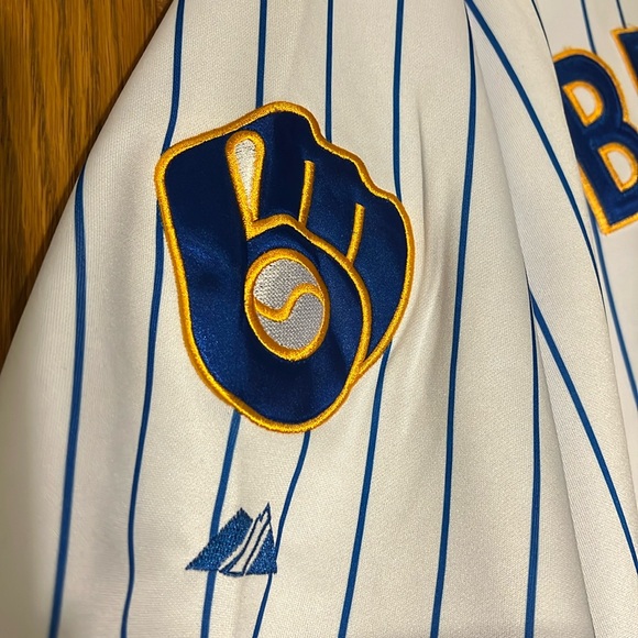 Authentic 🌟HP🌟Milwaukee Brewers Braun MLB Jersey Mens Size XXL - Picture 6 of 7